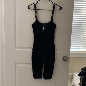 Buckle up biker romper